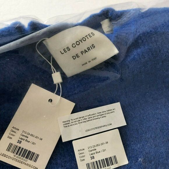 Les Coyotes de Paris - Camille Sweater Blue - 38, 40 - Alpaca | Wool $495 - Picture 7 of 11